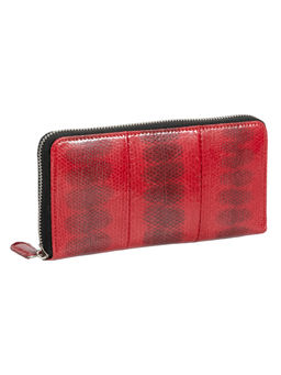 Кошелек Sefaro из кожи морской змеи красный