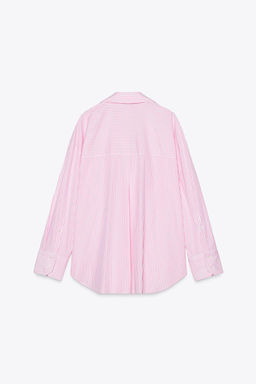 STRIPED POPLIN SHIRT WITH METALLIC THREAD - Zara фото 7