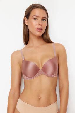 Trendyolmilla Kahverengi-Cok Renkli 3lu Paket Micro Ip Ask?l? Dolgulu/Push-Up Orme Sutyen THMSS24SU00053 фото 3