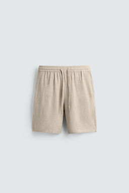 BERMUDA RELAXED FIT VISCOSA - LINO / Beige claro - Zara фото 7