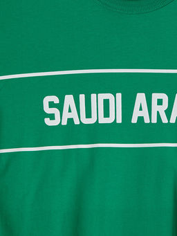 Bisiklet Yaka Suudi Arabistan Bask?l? Erkek ?ocuk Ti??rt