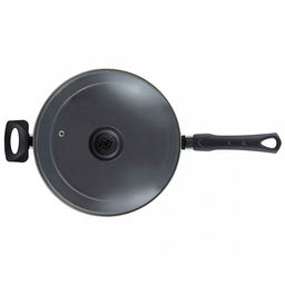 "Sandy " Сотейник с антипригарным покрытием д26см, h6,5см, s1,8мм, бакелитовая ручка, стеклянная крышка (Россия)