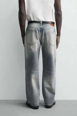 JEANS LOOSE FIT ROTOS / Azul claro - Zara фото 3