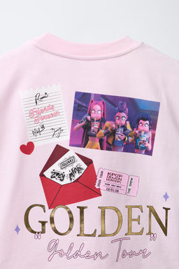 CAMISETA ESTAMPADO KPOP DEMON HUNTERS NETFLIX  / Rosa