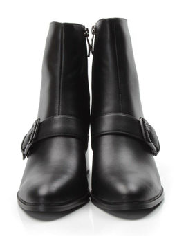 01-PCM347-1 BLACK Ботинки демисезонные женские (натуральная кожа, байка)