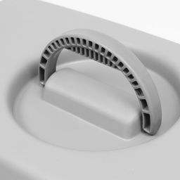 Переноска пластиковая Неон 48х32х29,5 см, вес животного до 12 кг, серо-голубая - Пижон фото 10