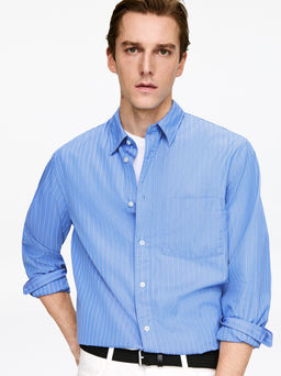 Camisa de popelina holgada - H&m фото 10