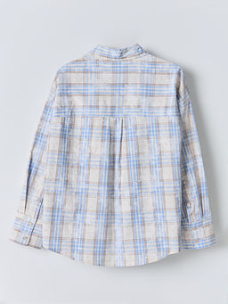 Рубашка женская бежевая в клетку - Mark formelle фото 8