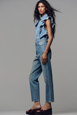 Z.01 MOM FIT COMFORT HIGH-WAIST JEANS - Zara фото 15