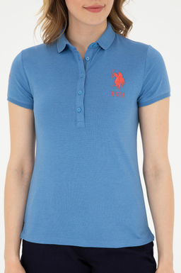 Женская темно-синяя базовая футболка - U.s. polo assn фото 6