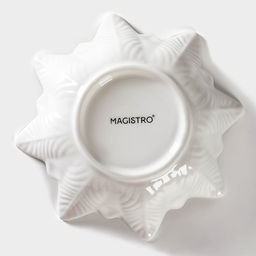 Салатник Magistro «Цветочек Бланш», 200 мл, d=13,5 см, фарфор, белый