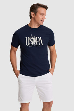 Erkek Lacivert Regular Fit Bisiklet Yaka Ti__rt