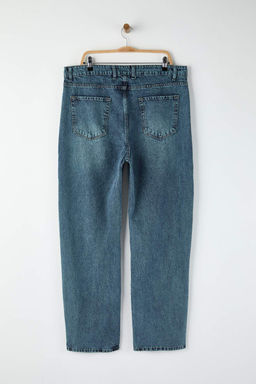 TRENDYOL MAN Ac?k Mavi %100 Pamuk Baggy Fit Jeans Bol Kot Pantolon TMNAW24JE00027 - Trendyolmilla фото 81