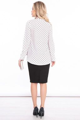 Костюм с юбкой Классика жанра (горох) К3049 - Lt collection фото 3