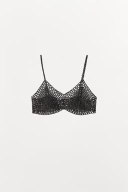 METALLIC THREAD CROCHET BRALETTE