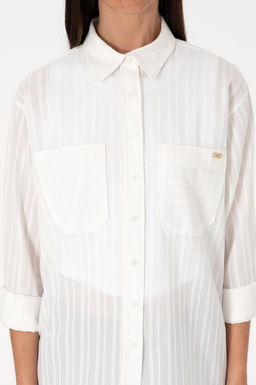 Kad_n Beyaz Uzun Kollu G_mlek Sepette S_rpriz _ndirim - U.s. polo assn фото 6