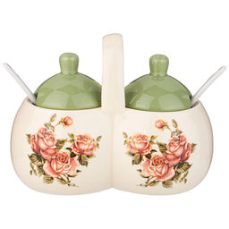 БАНКА ДЛЯ СПЕЦИЙ КОРЕЙСКАЯ РОЗА 17*10*13 СМ.