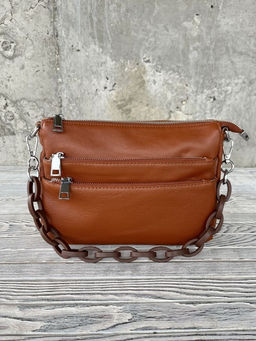 Женская кожаная сумка через плечо 3011 Кэмл - Sergio valentini фото 2