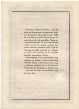 Облигация 4,5% 1000 рейхсмарок 1940 года Германия