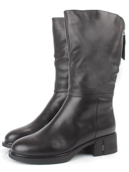 ZA4232M BLACK Сапоги зимние женские (натуральная кожа, натуральный мех)