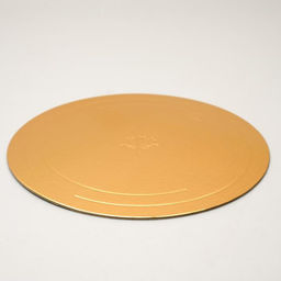 Цена за 2 шт. Подложка для торта усиленная 36 см, золото - жемчуг, 3.2 мм