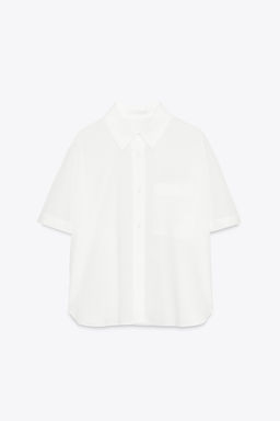 SEMI-SHEER COTTON SHIRT - Zara фото 14