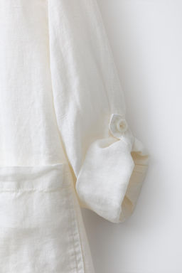 SOBRECAMISA CAPUCHA 100% LINO / Blanco - Zara фото 5