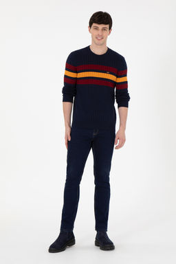 Erkek Slim Fit Bisiklet Yaka Lacivert Kazak - U.s. polo assn фото 11