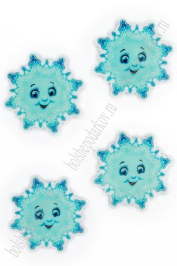 Кабошон-вырубка "Снежинка" 3,5*3,5 см (10 шт) SF-6034, №1