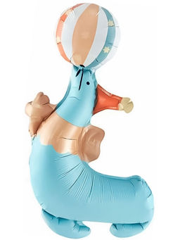 Цена за 2 шт. Воздушный шар фольгированный 17" «Весёлый тюлень», 5 шт., под воздух