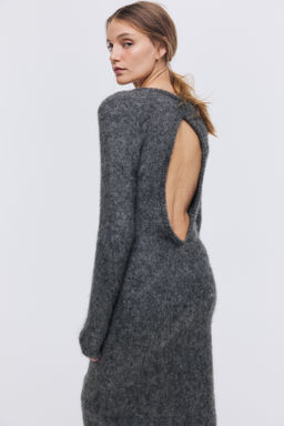 Vestido en mezcla de mohair con espalda cut-out - H&m фото 3