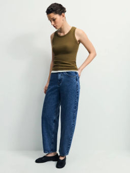 Джинсы barrel с высокой посадкой / Zarina