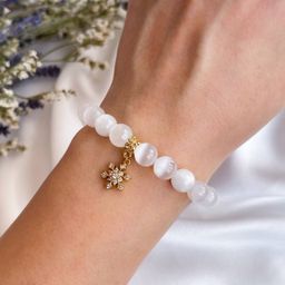 Браслет с подвеской из Селенита 16 см