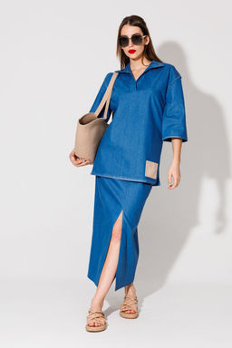 Джемпер NIKVA н478-3 синий  фото 5