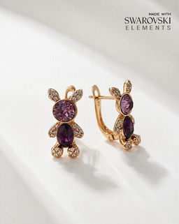 Серьги с кристаллами Swarovski