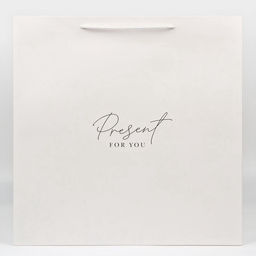 Пакет подарочный квадратный, упаковка, Present with love, 40×40×40 см