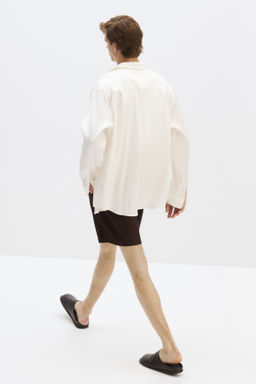 Shorts en mezcla de lino Easy-care Relaxed Fit - H&m фото 8