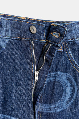 HIGH-WAIST HORSESHOE DETAIL TRF BARREL JEANS - Zara фото 9