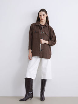 Oversize Kad?n Oduncu G?mlek Ceket