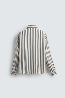 STRIPED COTTON-VISCOSE SHIRT - Zara фото 8