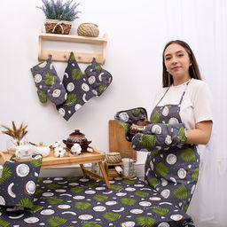 Скатерть декоративная Радушная хозяйка 145х145, рогожка, 100 % хлопок, Кокосы серый - Традиция фото 10