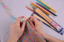 Спицы GAMMA 5-ти компл. чулочные BC2 бамбук d 3.5 мм 20 см 5 шт фото 7