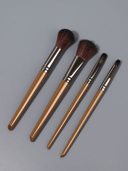 Набор кистей для макияжа PASTEL BLUSH, 4 шт., 15.5 (±1) см, коричневый