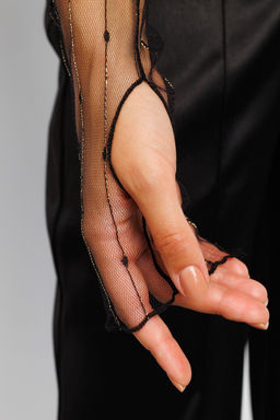 Лонгслив сетка с топом 366BLK