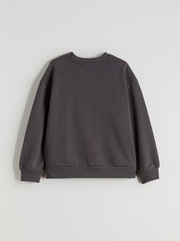 Bisiklet Yaka Pink Floyd Bask?l? K?z ?ocuk Sweatshirt