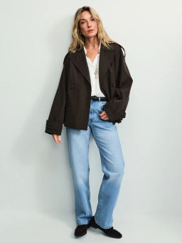 Двубортный укороченный тренч ZR2604102214-27 / Zarina  фото 2