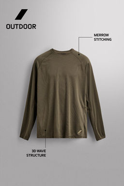CAMISETA T?CNICA GRAVEL MANGA LARGA / Verde medio
