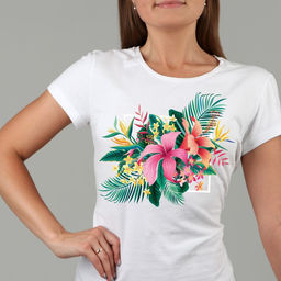 Цена за 5 шт. Термонаклейка Цветы, 17.3?20 см