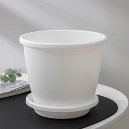 Цена за 2 шт. Горшок для цветов с поддоном «Альтернатива. Афина», 2.2 л, пластиковый, белый