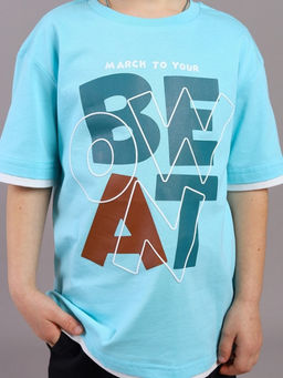 CRB wear / CSKB 64074-40K Футболка для мальчика,бирюзовый/Ex.Cherubino  фото 3